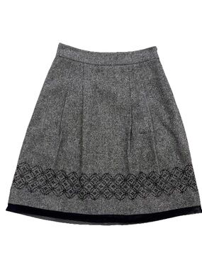 Ann Taylor Loft Wool Silk Blend Sequined A-Line Skirt Sz 2